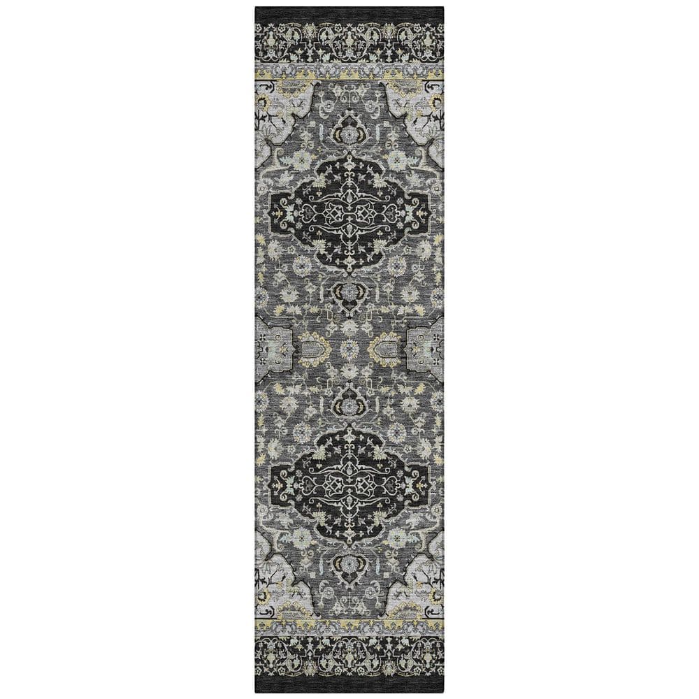 Chantille Machine Washable Indoor/Outdoor Abstract ACN2854 Black 2 ft. x 7 ft. Runner Rug price history on PriceWatchPro