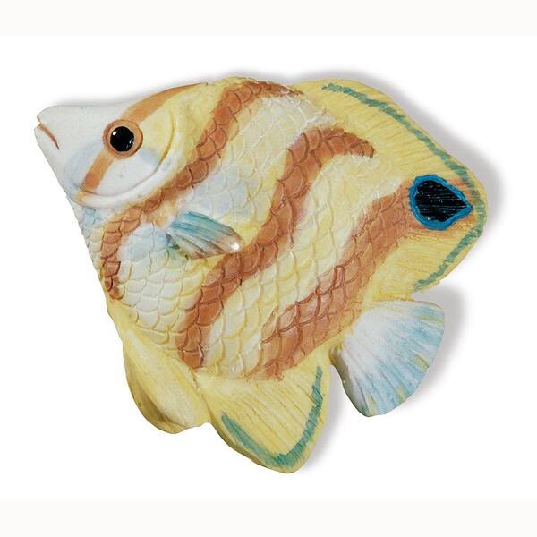 Siro Designs Caribe 2 1 4 In Yellow Striped Fish Cabinet Knob Hd 67 112 The Home Depot Yellow Striped Fish Cabinet Knob, Fish Cabinet Knobs