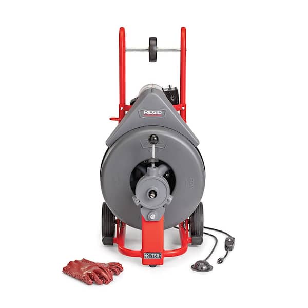 RIDGID K-750 Drain Cleaning Snake Auger Drum Machine with Autofeed and 3/4 in. Pigtail