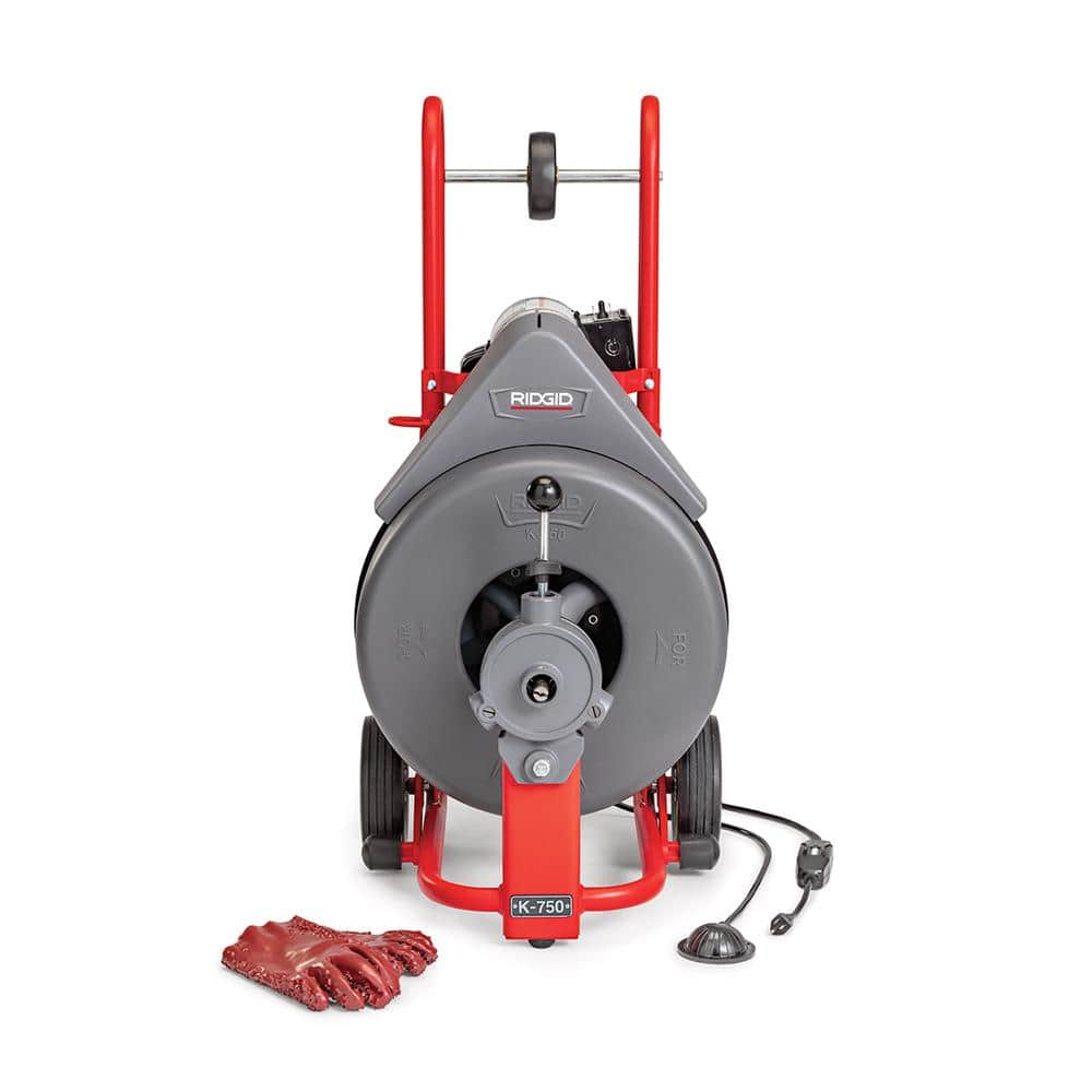 RIDGID K-750 Drain Cleaning Snake Auger Drum Machine with 5/8 in
