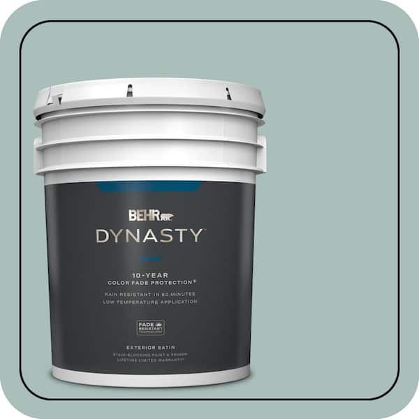 BEHR DYNASTY 5 gal. #QE-43 Water Surface Satin Enamel Exterior Stain-Blocking Paint & Primer
