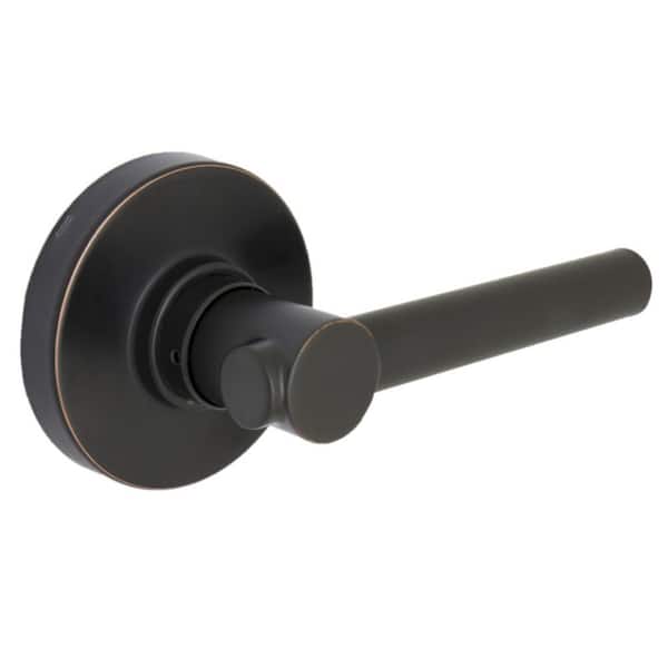 Defiant Highland Aged Bronze Hall and Closet Door Lever with Round Rose