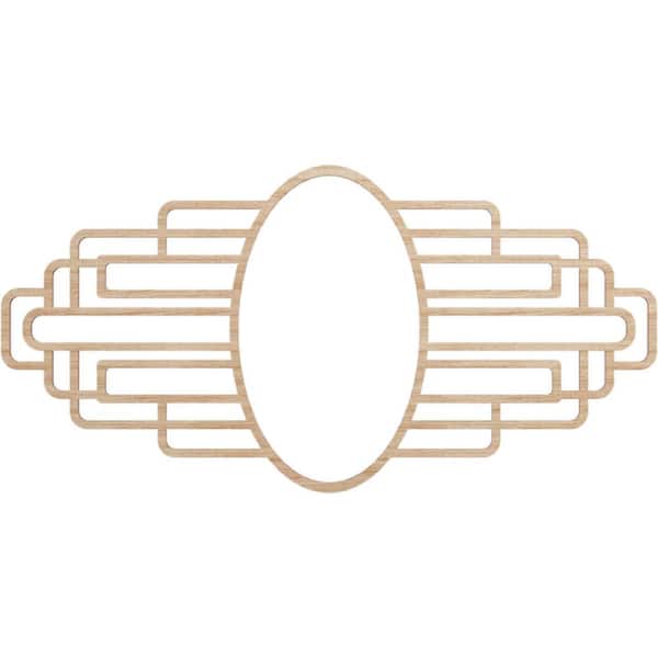 Ekena Millwork 24 in. x 12 in. x 0.375 in. Wood Medallion Moulding