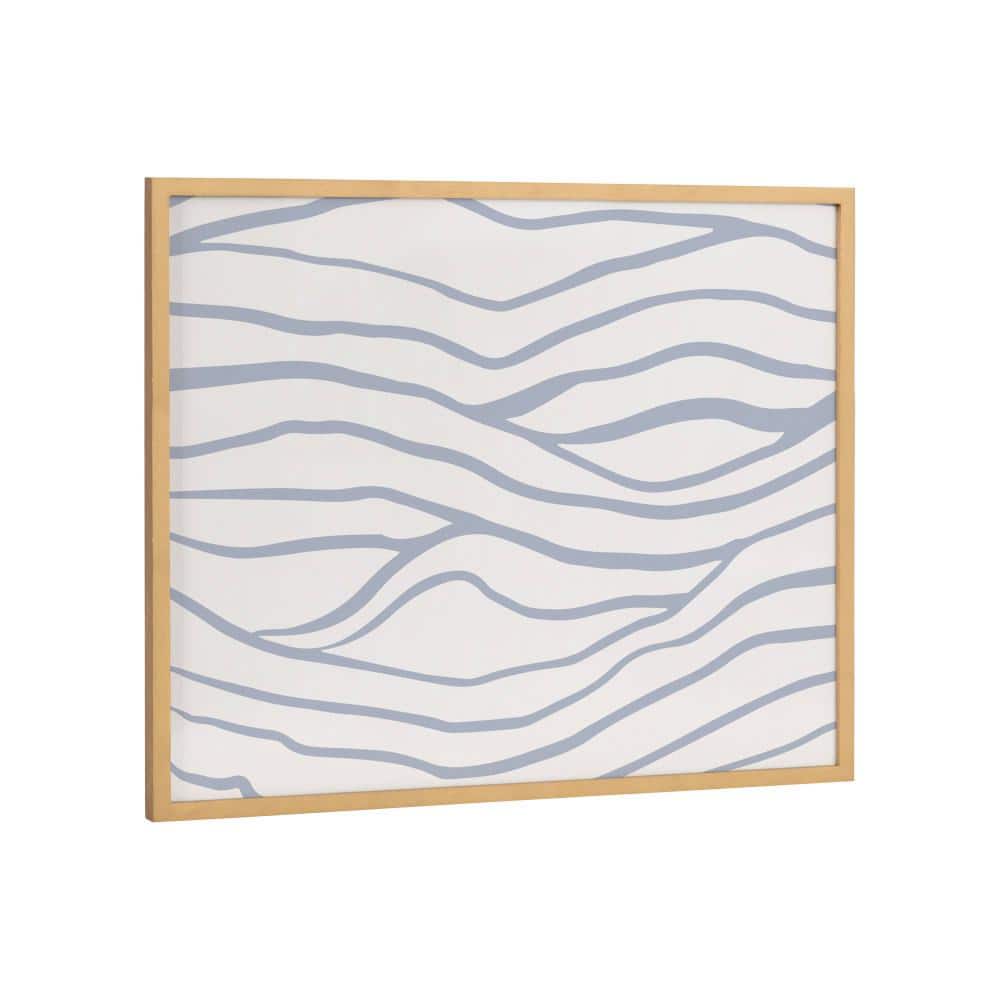 Gold Framed Abstract Coastal Waves Print, 20x16