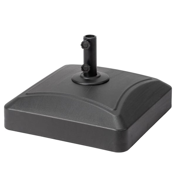 Karl home 9.3 lb. Plastic Wheeled Patio Umbrella Base in Black