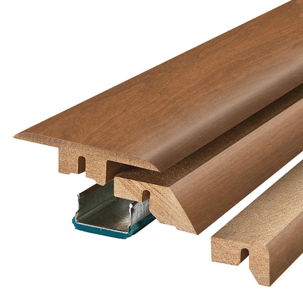 PERFORMANCE ACCESSORIES Sienna 0.75 in. T x 2.37 in. W x 78.7 in. L Textured Wood Look Laminate Moulding/Trim 4 in 1 Molding