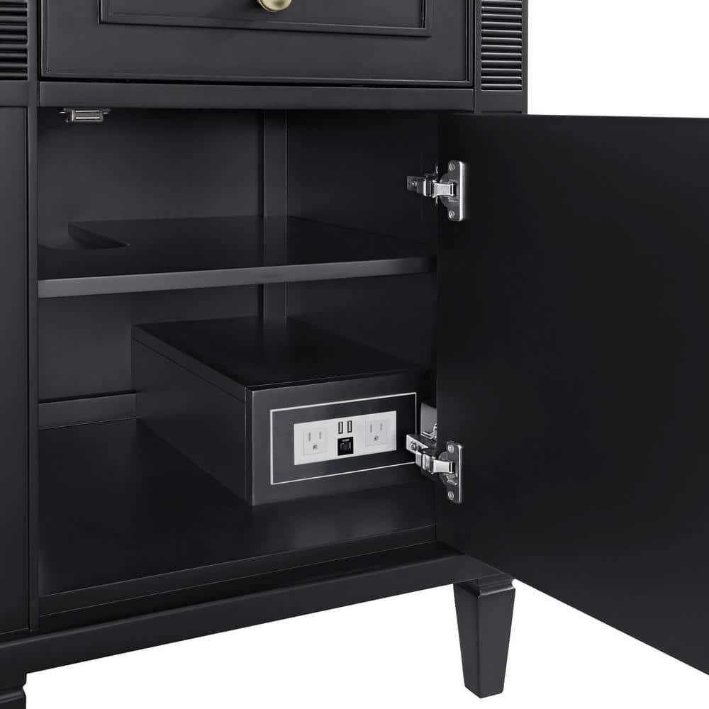 Lorelai 60" Black Onyx Double Freestanding Vanity Base