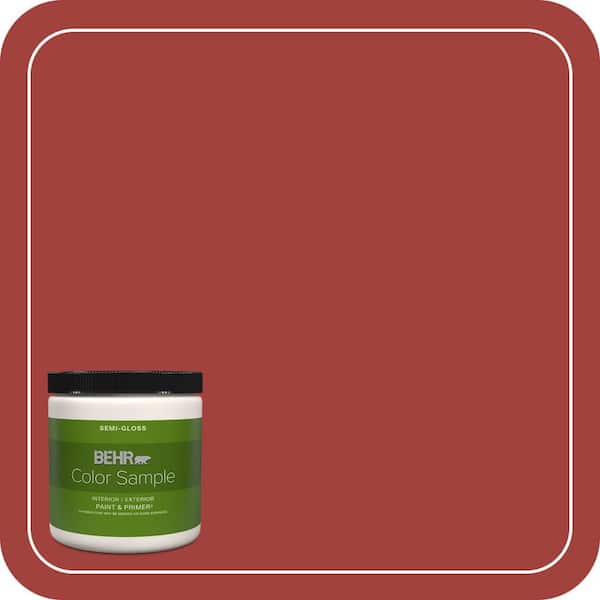 0967 Color BEHR PREMIUM PLUS 8 oz. #HDC-SM16-12 Tomato Slices Semi-Gloss Interior ...
