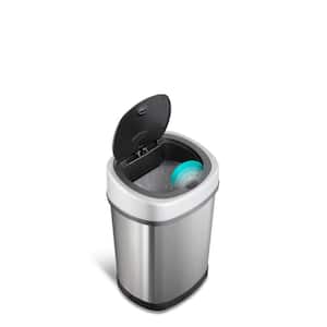 3.2 gal. Brushed Stainless Steel Motion Sensing Touchless Trash Can