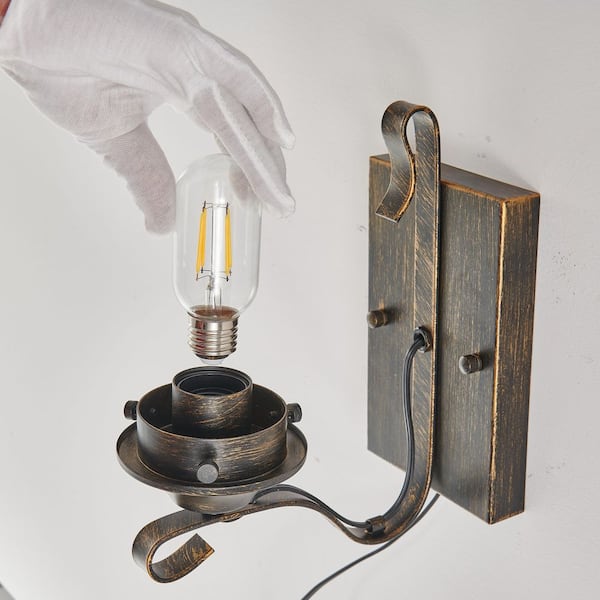 Double Wall Light And Sconce, Antique Brass Finish, Clear Glass Shades – Harper Living - View #11
