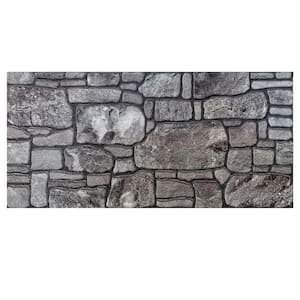 4/5 in. x 3-1/4 ft. x 1-3/5 ft. Charcoal Grey Multi-Colored Faux Stone Styrofoam 3D Decorative Wall Paneling 5-Pack