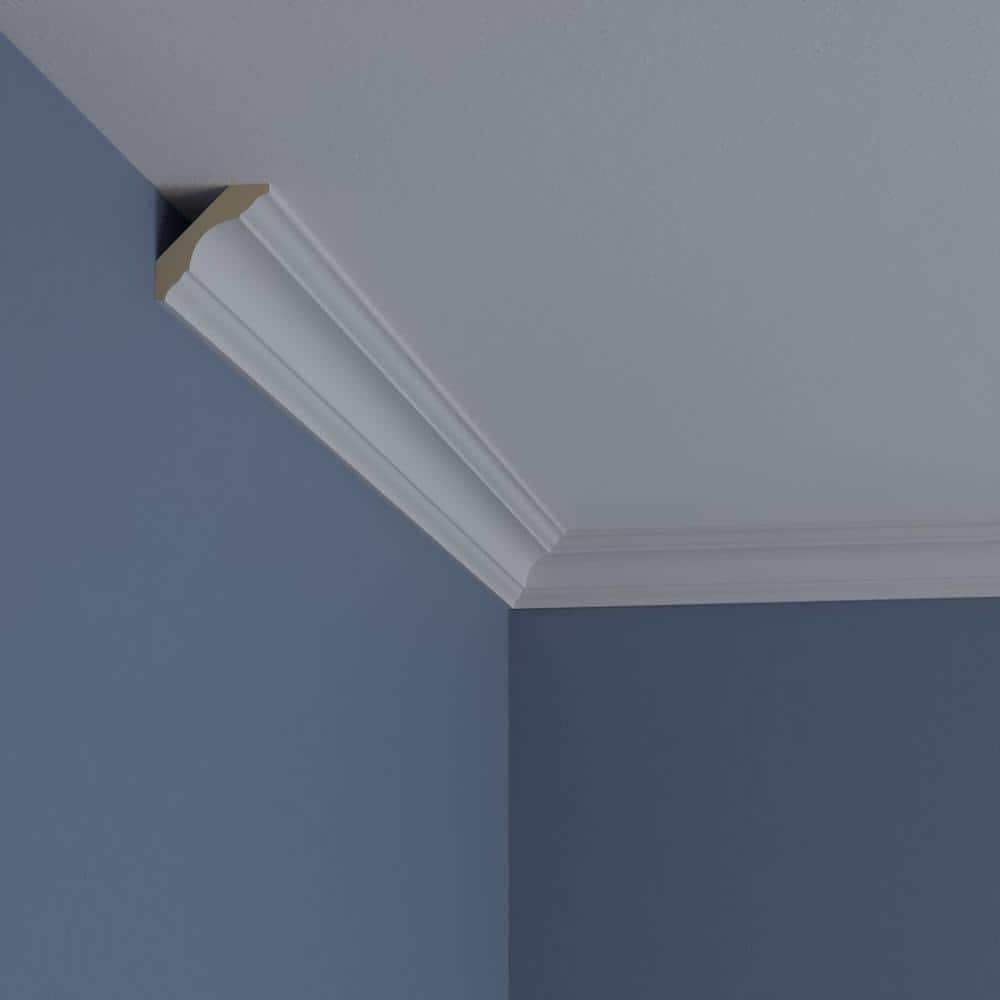 Primed White Polyurethane Traditional Crown Moulding Sample