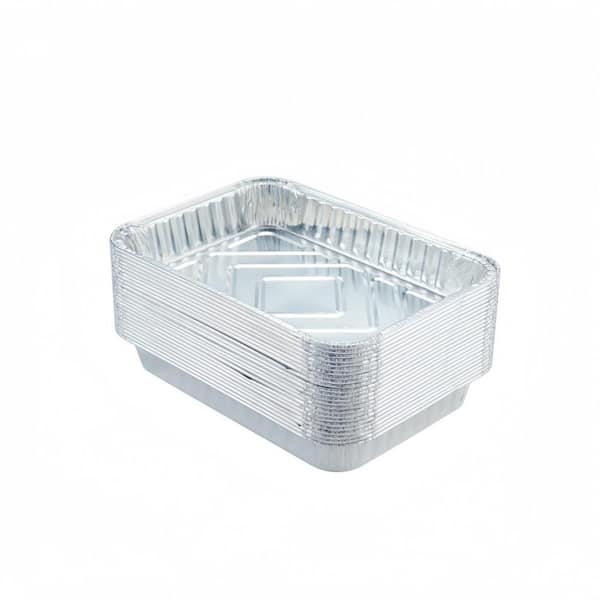 8.5 in. x 6 in. Aluminum Foil Drip Pans with Compatible and Disposable for Weber Spirit, Genesis and BBQ (20-Pack)
