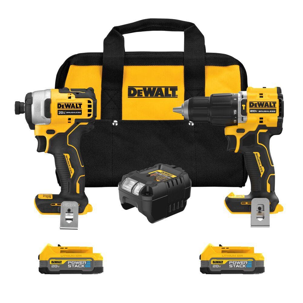 DEWALT 20V MAX Lithium-Ion Cordless 2-Tool Combo Kit with (2) POWERSTACK 1.7Ah Batteries and Charger -  DCK226E2