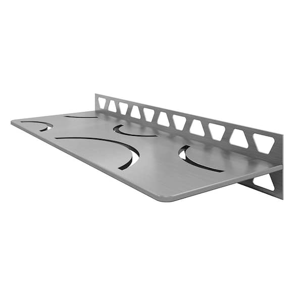 Schluter Shelf-W Brushed Stainless Steel Curve Wall Shelf