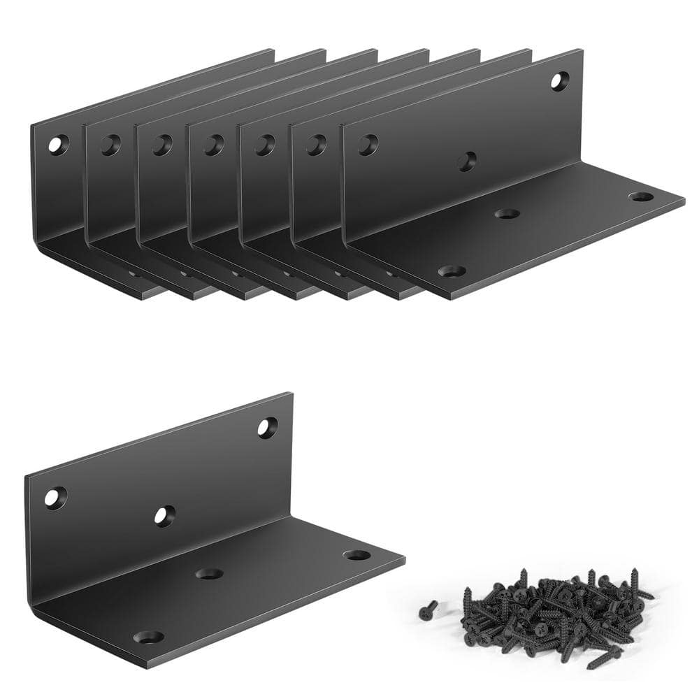 8-Pieces 4 in. x 2 in. x 2 in. 3 mm th L Right Angle Bracket 90° Corner Br