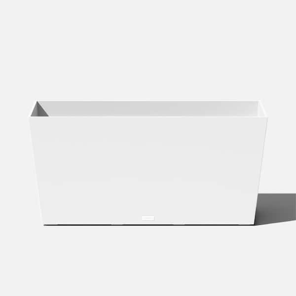 Veradek Midori 39 in. White Trough Plastic Planter