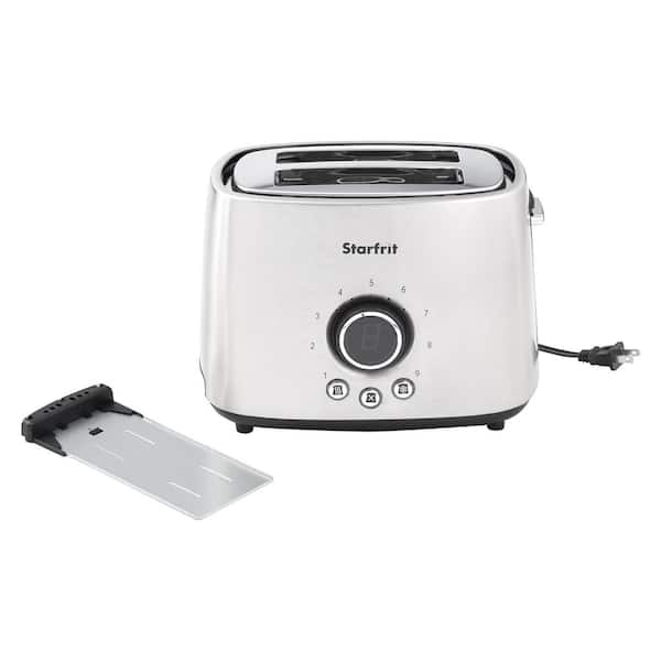 Starfrit 800 W 2 Slice Silver Wide Slot Toaster 024020 004 0000