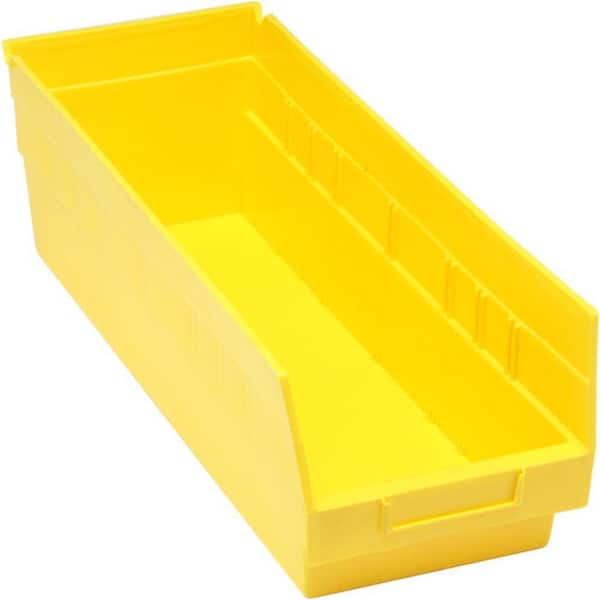 QUANTUM STORAGE SYSTEMS Store-More 6 in. Shelf 12.3 Qt. Storage Tote in Yellow (20-Pack)