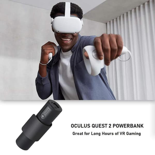 Wasserstein Oculus Quest 2 VR Headset 5000 mAh Power Bank - Great for Long  Hours of VR Gaming OculusQstPwrBankBlkUS - The Home Depot