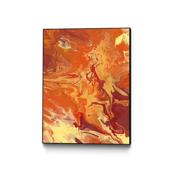 Unbranded 30 in. x 40 in. "Nomadic Blaze III" by Regina Moore Framed Wall Art