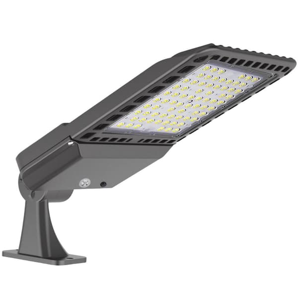 KOAOEIRS 300-Watt 150° Bronze Integrated LED Parking Lot Light Arm Mount 5000K Daylight with Photocell Dusk to Dawn 39000LM