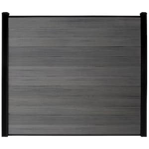 Composite Fence Series 6 ft. x 6 ft. Manhattan Gray WPC Brushed Fence Panel