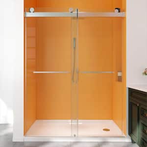 Glass Warehouse GW-SFP-34.5-BN Frameless Shower Door - Single Fied Panel  with Enduroshield Glass-Coating, 78” x 34.5, Brushed Nickel