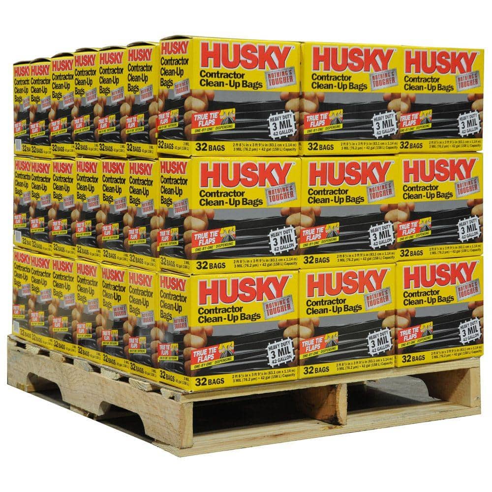 Husky HK42WC032B Contractor Clean-Up Bags 42 Gallon 