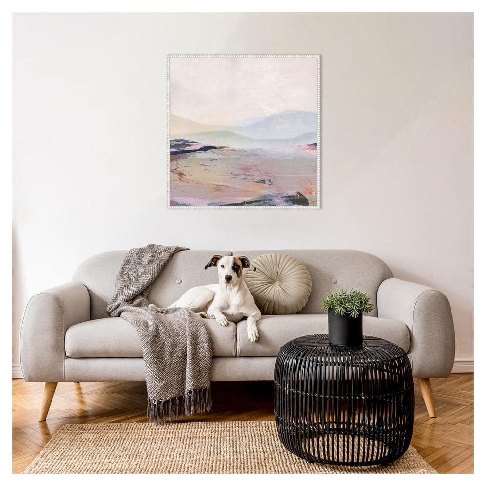 30"x30" Beaded Framed Abstract Nature Canvas Wall Art