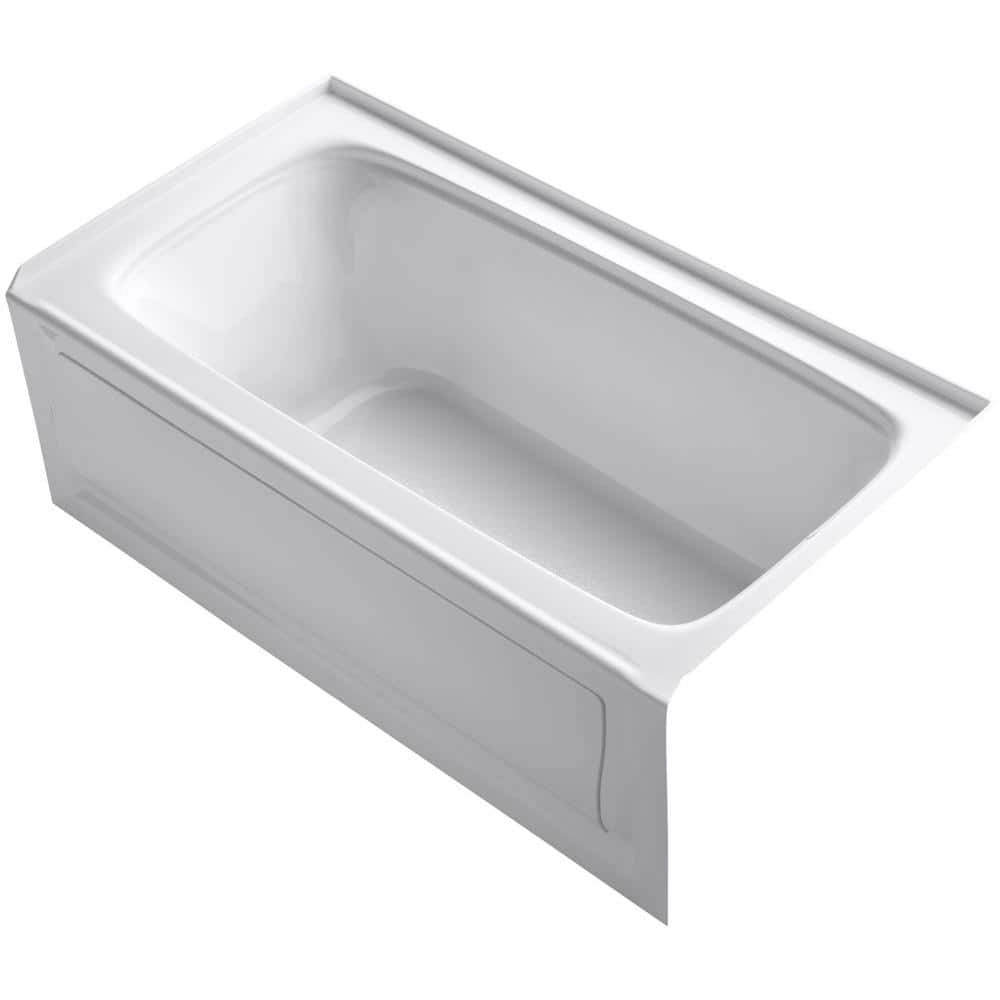 Bancroft 60" White Acrylic Alcove Soaking Bathtub
