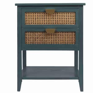 Anky 22.05 in. W x 15.75 in. D x 28.55 in. H Green MDF Freestanding Bathroom Linen Cabinet in Green