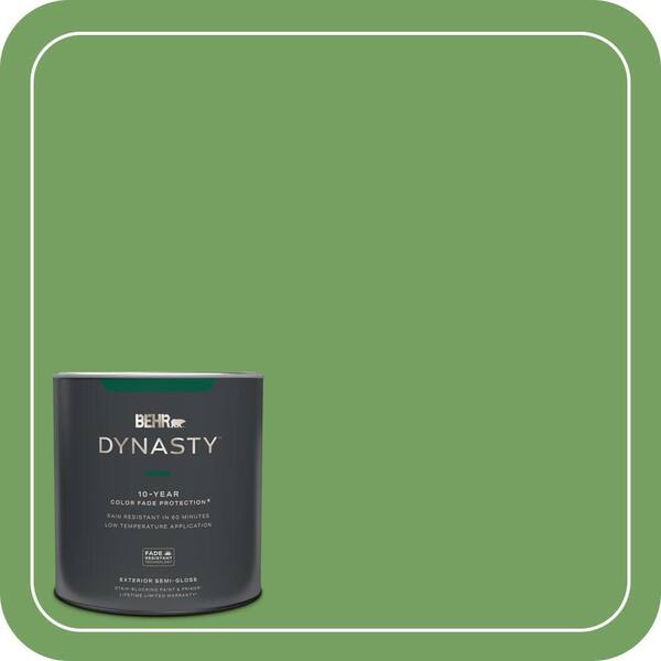 BEHR DYNASTY 1 qt. #MQ4-47 Parakeet Semi-Gloss Exterior Stain-Blocking Paint & Primer