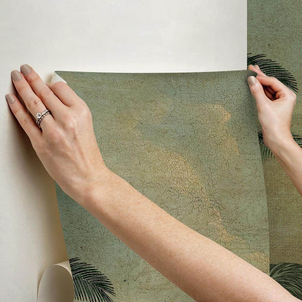 Hilo Tropical Green Peel and Stick Wall Mural