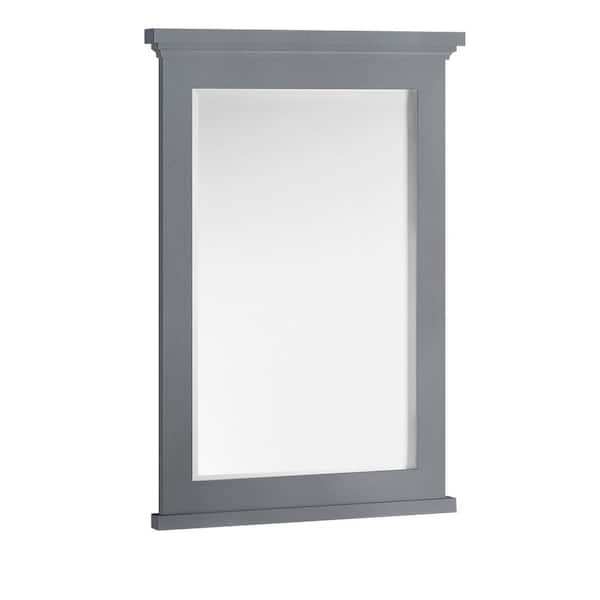 Fresca Windsor 24 in. W x 34.80 in. H Framed Rectangular Bathroom Vanity Mirror in Gray Textured