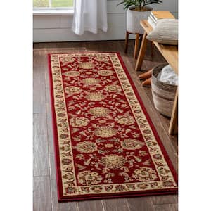 Timeless Abbasi Red 2 ft. x 7 ft. Traditional Runner Rug