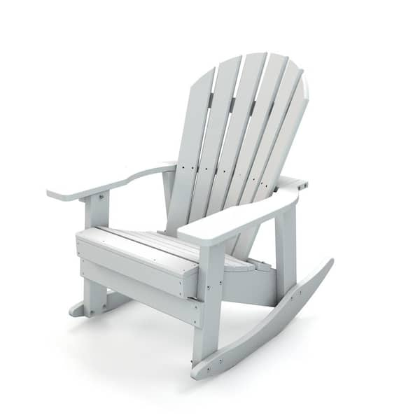 Frog Furnishings White Charleston Adirondack Rocking Chair PB ADCHAWHI   Plastic Adirondack Chairs Pb Adchawhi 64 600 