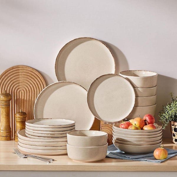 Villeroy & Boch like. by Lave Glacé - Set di 6 piatti piani, 28 cm, piatti rotondi con smalto unico, design scandinavo, in gres porcellanato, colore: Turchese