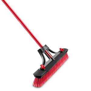 24 in. Contractor Grade Multi-Surface Push Broom with Brace and Fiberglass Handle