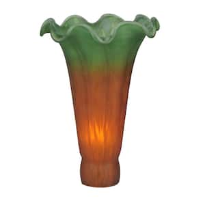 Pond Lily 6 in Multicolored Colorful Glass Cone Shade