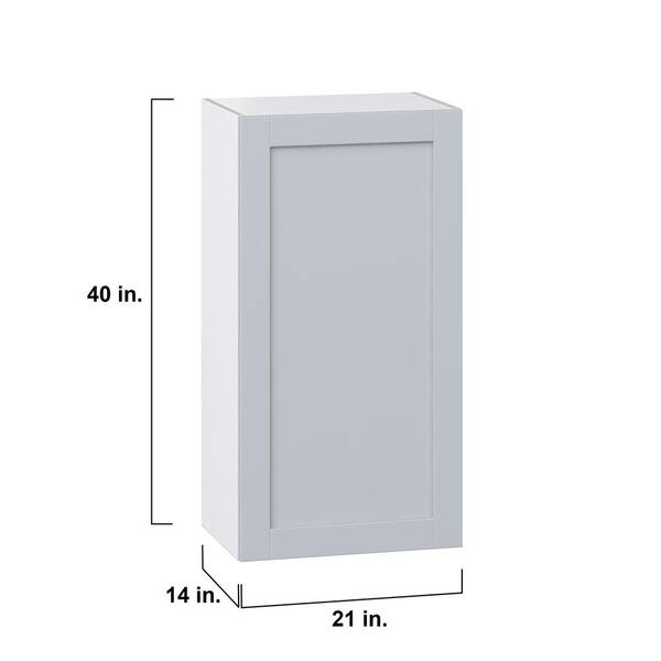 J COLLECTION Cumberland Light Gray Shaker Assembled Wall Kitchen Cabinet (9 in. W x 30 in. H x 14 in. D)