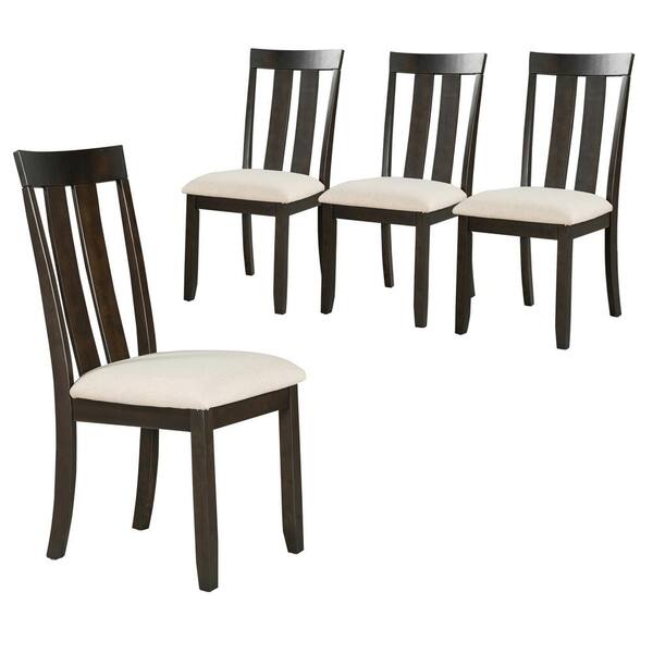 Espresso dining chairs set of deals 4