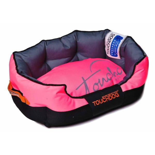 Touchdog Medium Pink and Black Bed