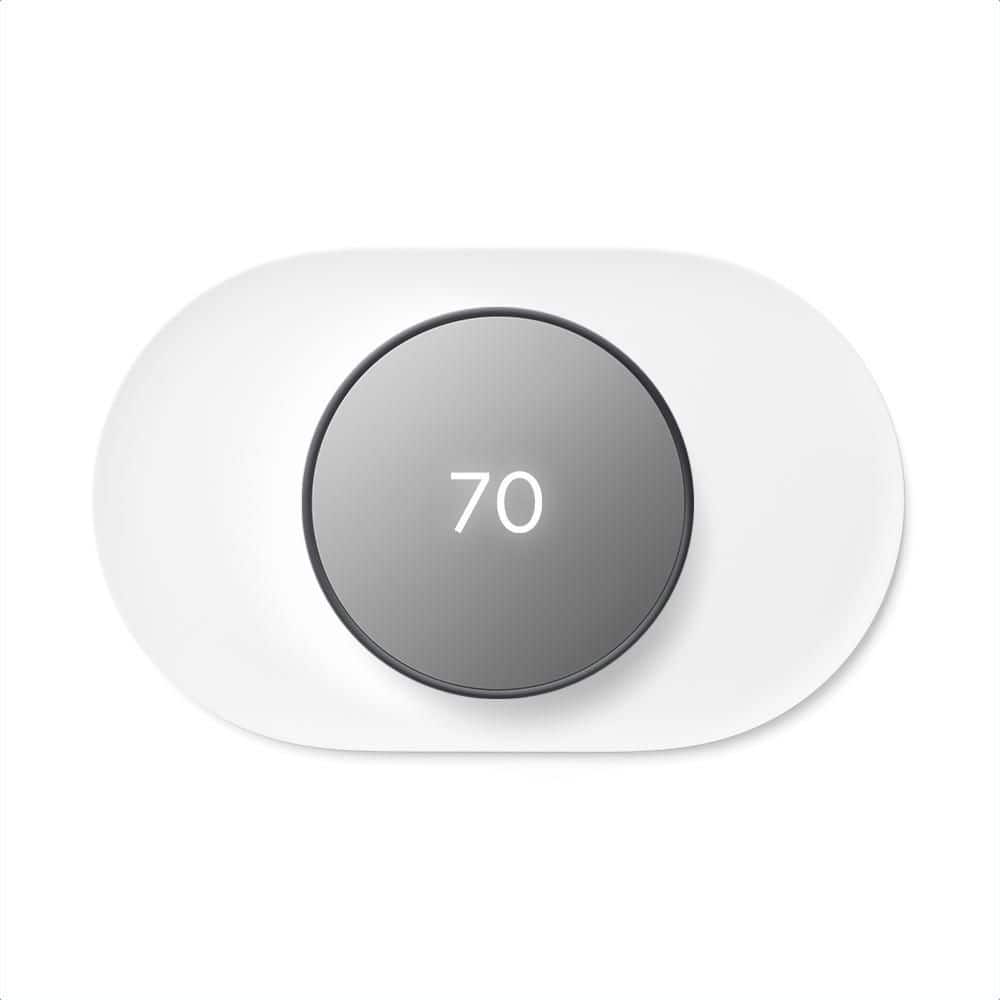 Nest Thermostat - Smart Programmable Wi-Fi Thermostat Charcoal and Nest Thermostat Trim Kit Snow