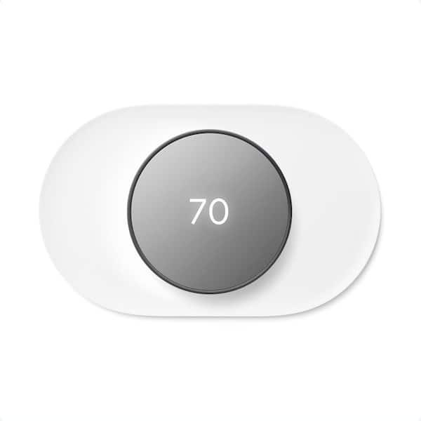Nest Thermostat - Smart Programmable Wi-Fi Thermostat Charcoal and Nest Thermostat Trim Kit Snow