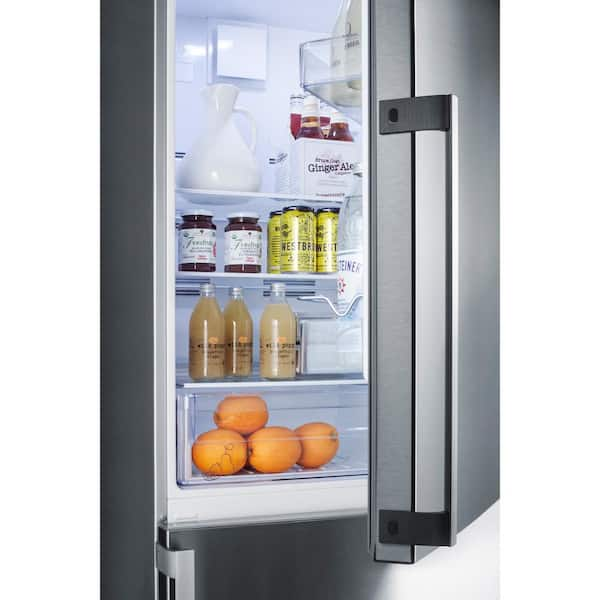 Summit Appliance 23.25 in. 11.35 cu. ft. Bottom Freezer Refrigerator in Stainless  Steel, Counter Depth FFBF246SS2 - The Home Depot