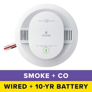 10-Year Battery and Hardwired Smoke and Carbon Monoxide Detector, Interconnectable and LED Warning Lights 21031544