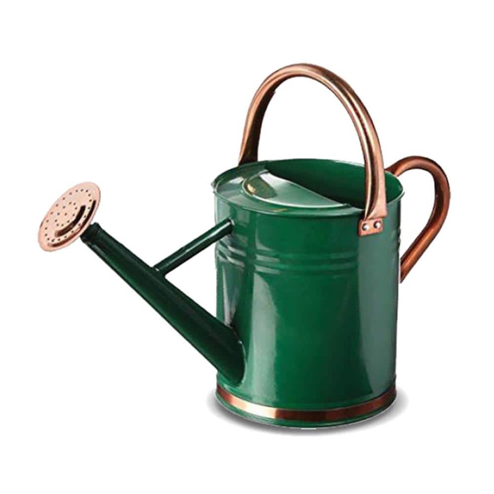 Gardman 1 Gal. Hunter Green Watering Can with Copper Accents 8327 - The Home Depot