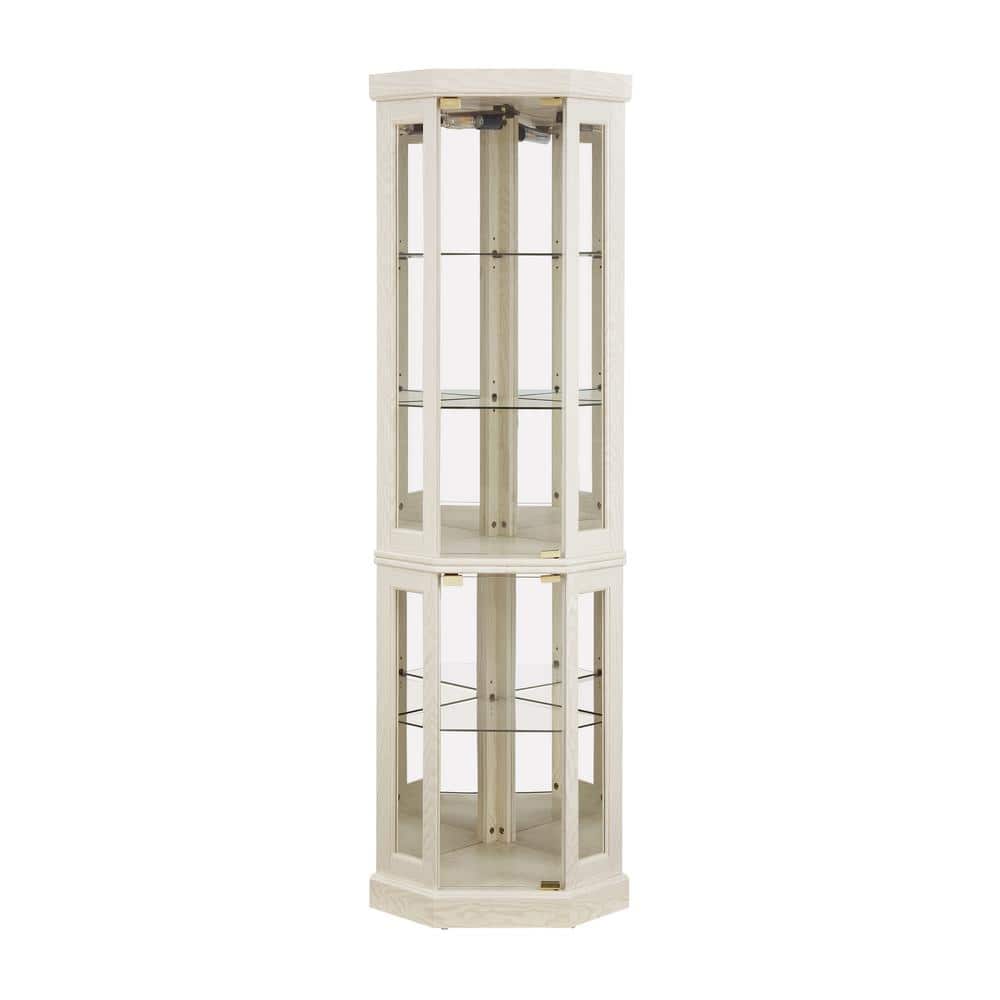 15.31 in. W x 15.31 in. D x 69.84 in. H Antique White Linen Cabinet Corner 