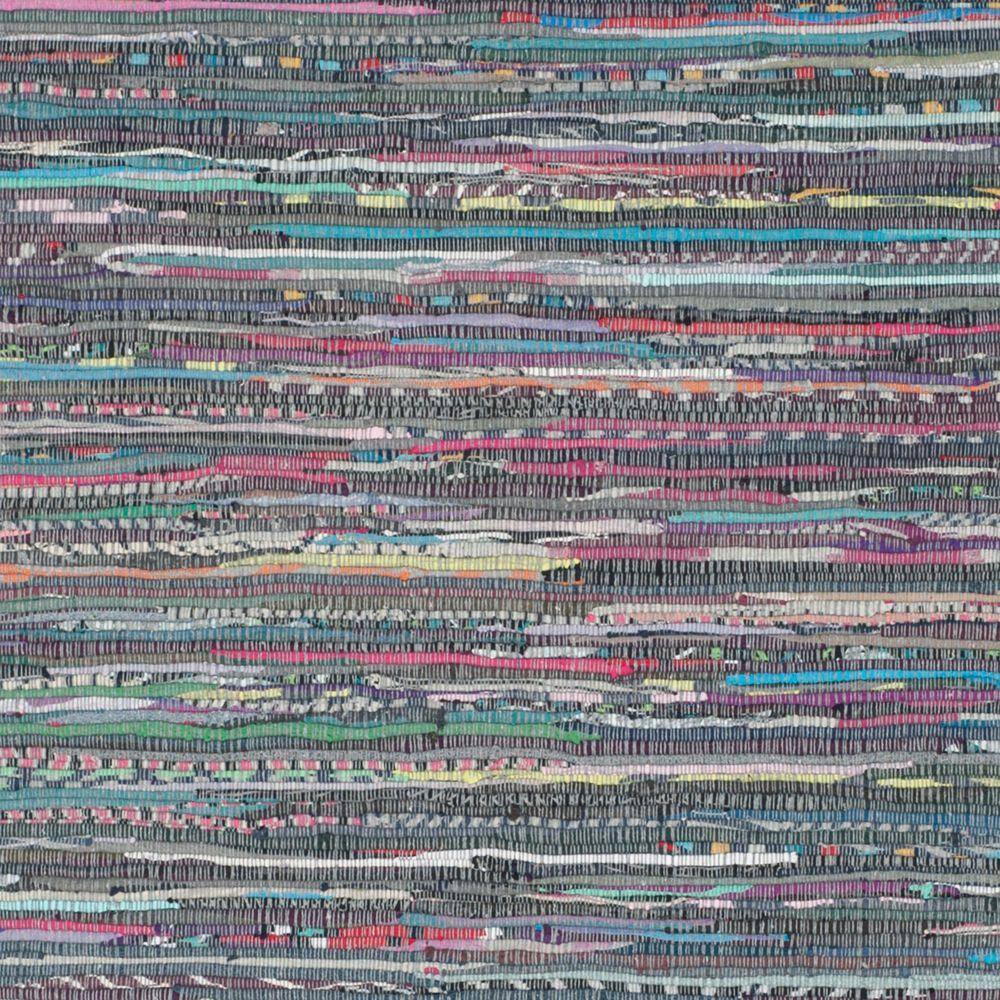 Aqua and Multicolor Handwoven Cotton Flatweave Area Rug